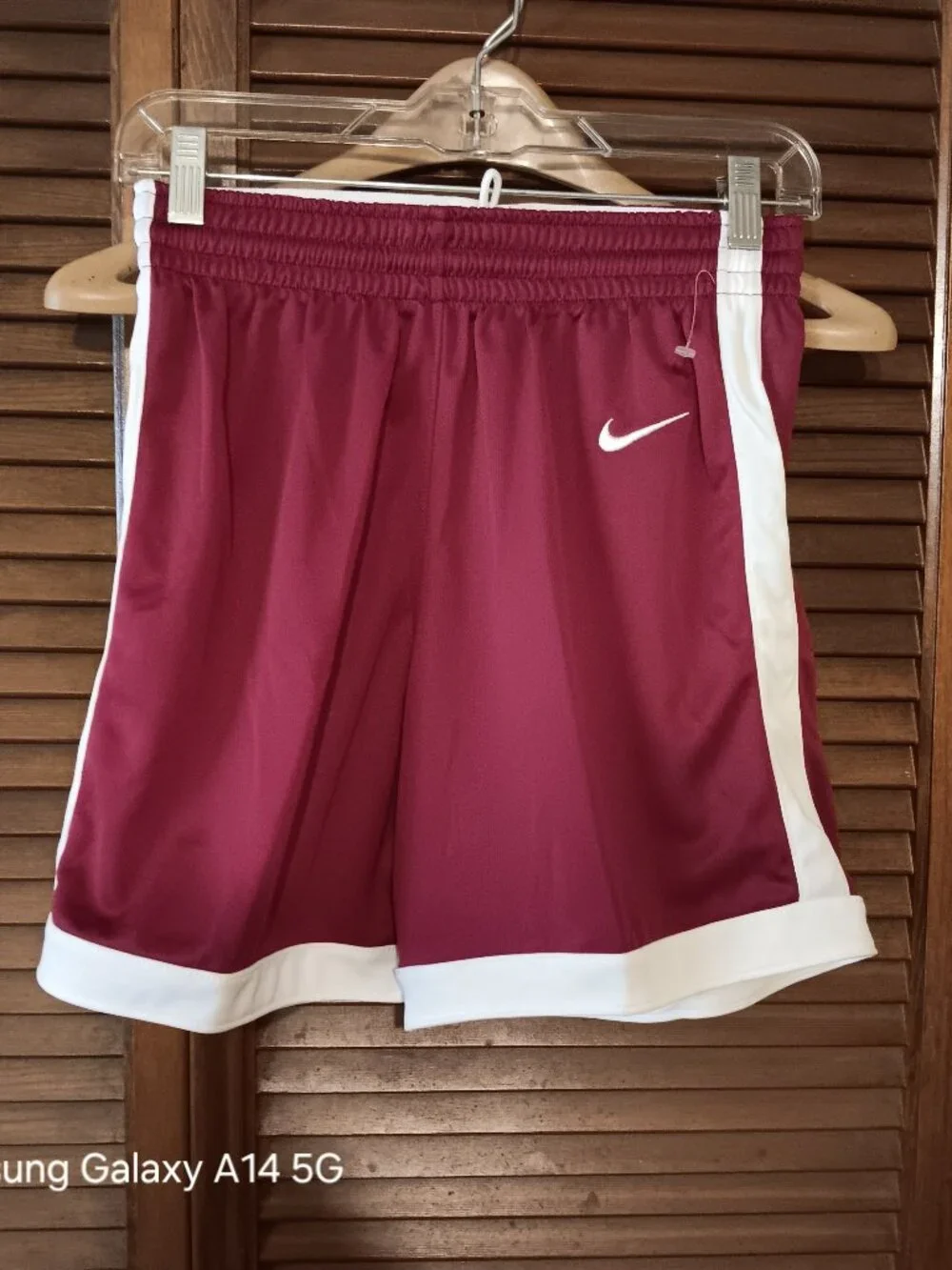 NIKE Girls Basketball Shorts XL Team Cardinal White Dri Fit DC2413 612 NEW